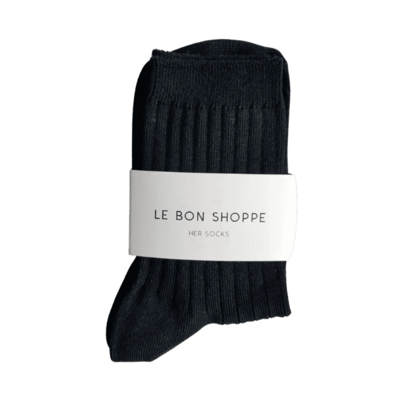 Le Bon Shoppe Her Socks Mc Cotton True Black 2 PR - Cove. Beach Essentials
