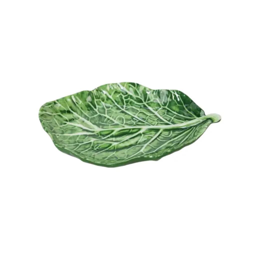 Le Forge | Melamine Cabbage Leaf Large Platter 30cm Green - Cove. Beach Essentials