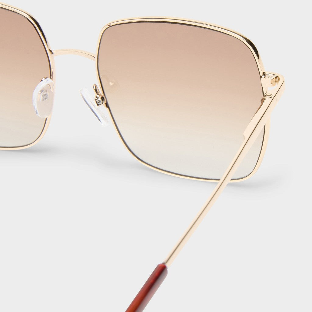 Close up of the Le Specs The Cherished Gold temple detail