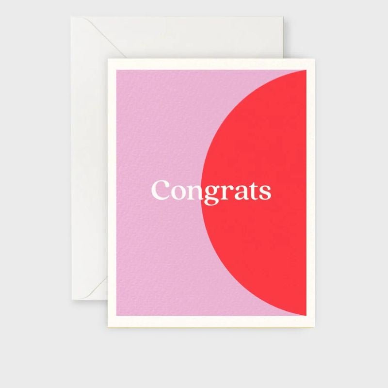 Lettuce | Card - Congrats Red Circle - Cove. Beach Essentials