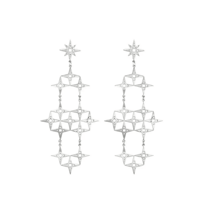 Lindi Kingi | North Star Earrings Platinum - Cove. Beach Essentials