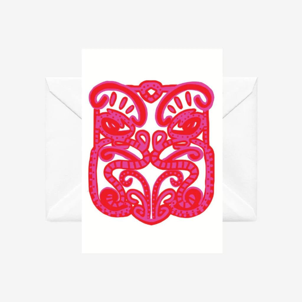Lissy & Rudi | Pink Red Wheku Card - Cove. Beach Essentials