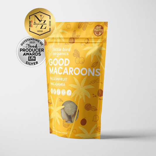 Little Bird Organics | Good Macaroons - Passionfruit & Macadamia