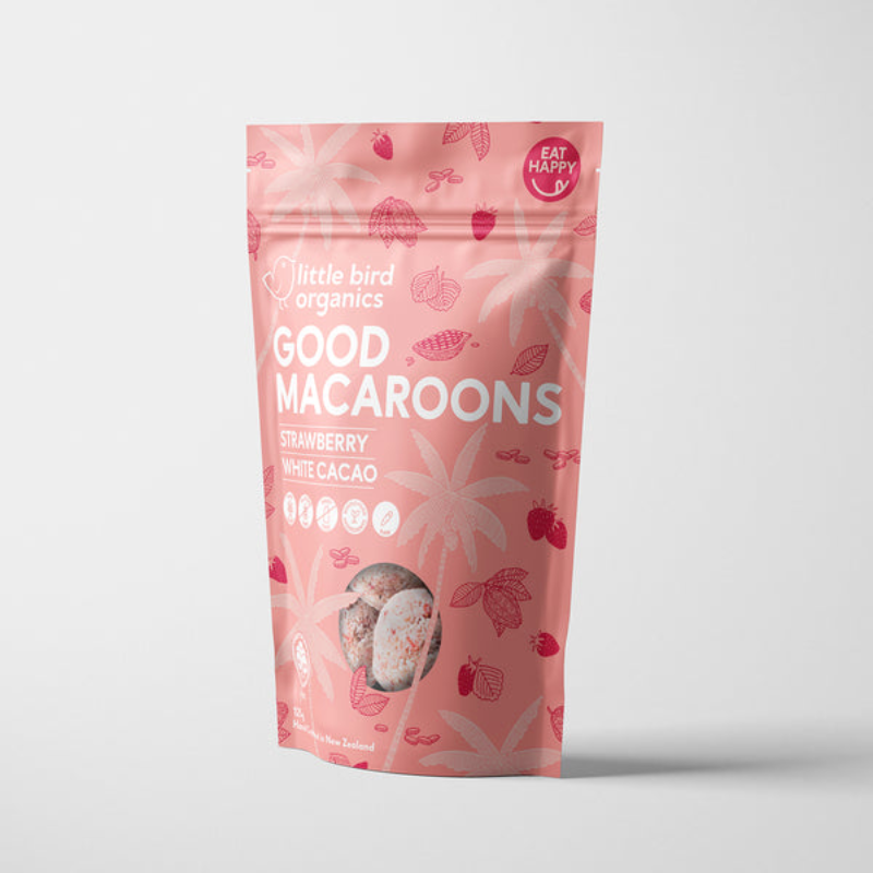 Little Bird Organics | Good Macaroons - Strawberry & White Cacao