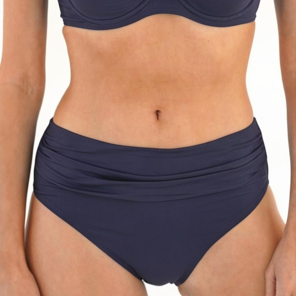 Moontide | High Ruched Front Pant Midnight - Cove. Beach Essentials