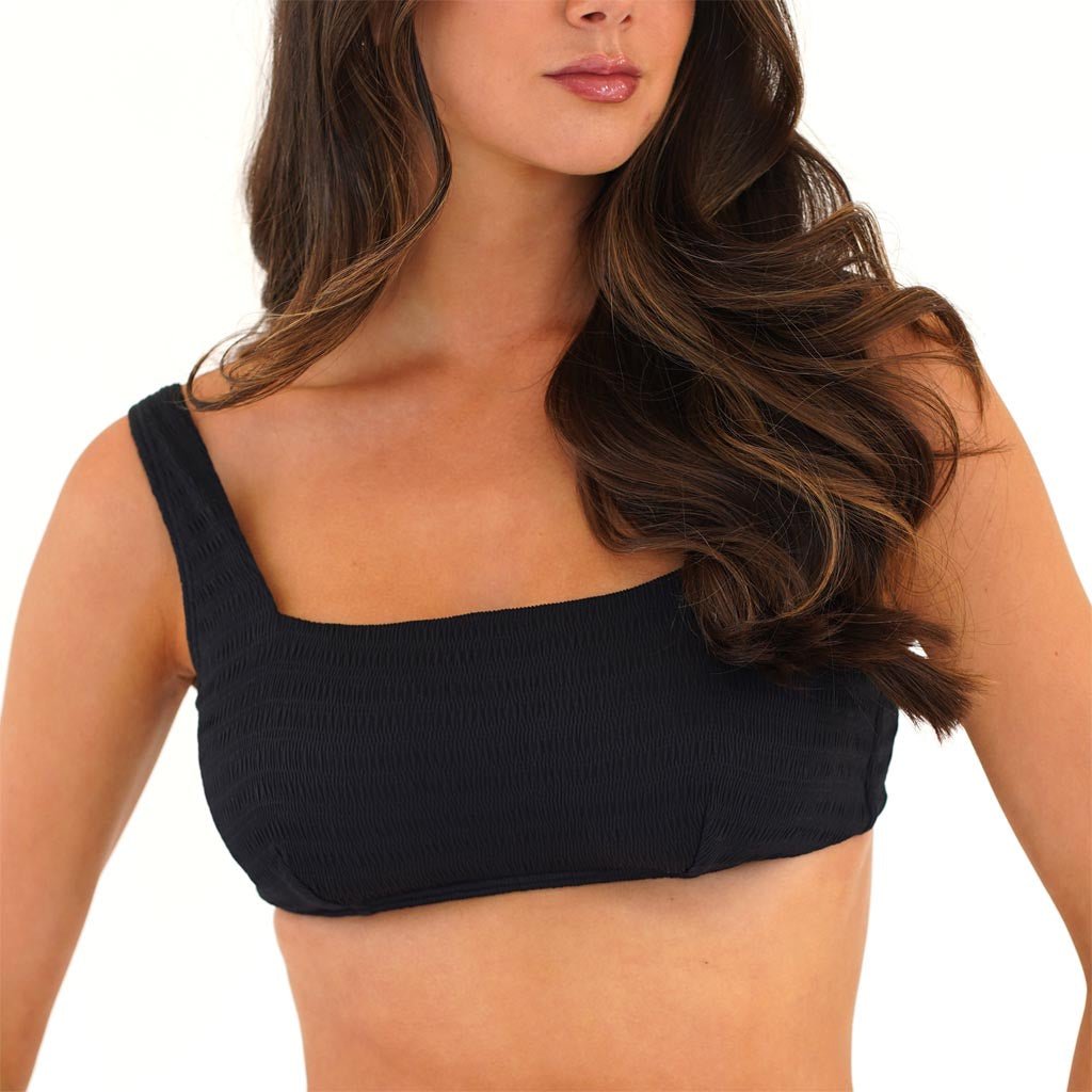 Moontide | UW Square Neck Top - Black F/G - Cove. Beach Essentials