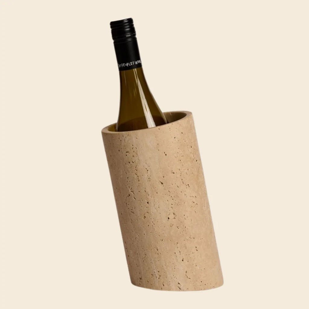 Ned | Light Travertine Wine cooler - Cove. Beach Essentials