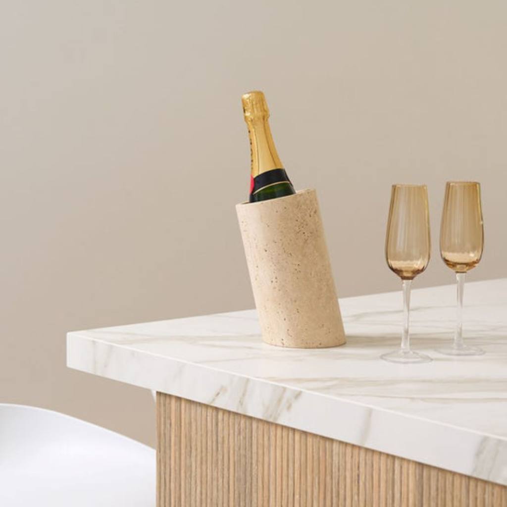 Ned | Light Travertine Wine cooler - Cove. Beach Essentials