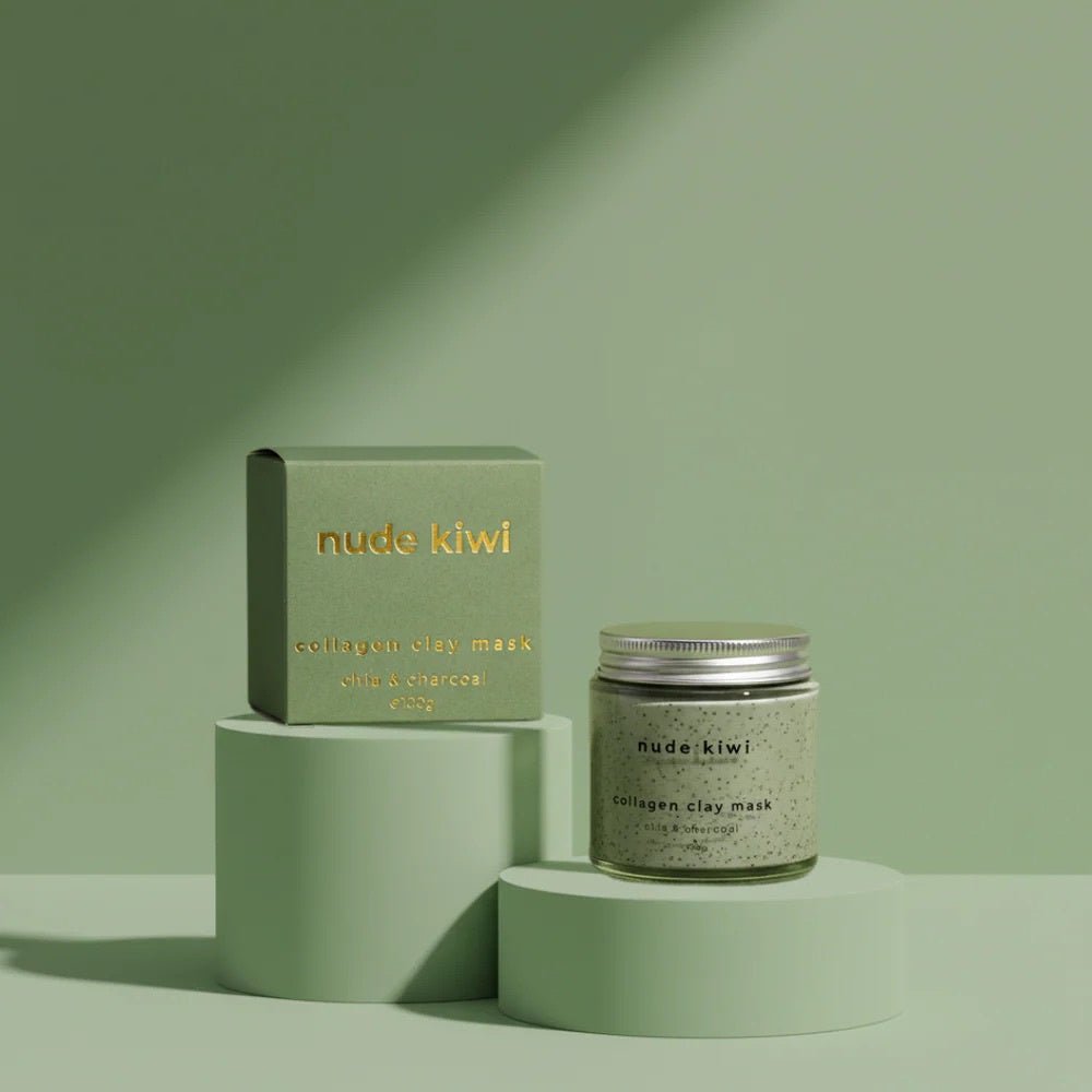 Nude Kiwi | Collagen Clay Mask NZ 30g - Cove. Beach Essentials