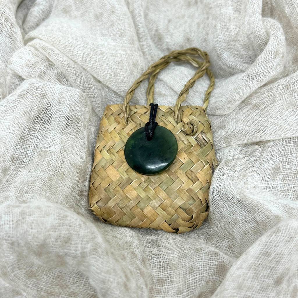 NZ Greenstone Pounamu | Dale Borland Disc Necklace 30mm - Cove. Beach Essentials