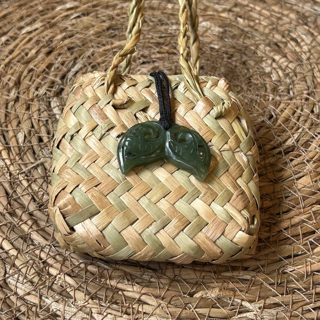 NZ Greenstone Pounamu | Dale Borland Necklace Whale Tail 30mm - Cove. Beach Essentials
