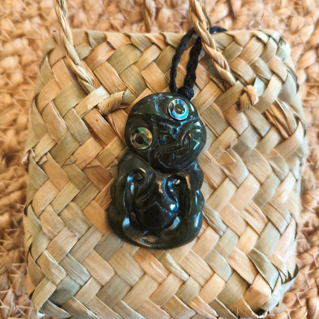 NZ Greenstone Pounamu | Dale Borland Tiki Necklace - Cove. Beach Essentials
