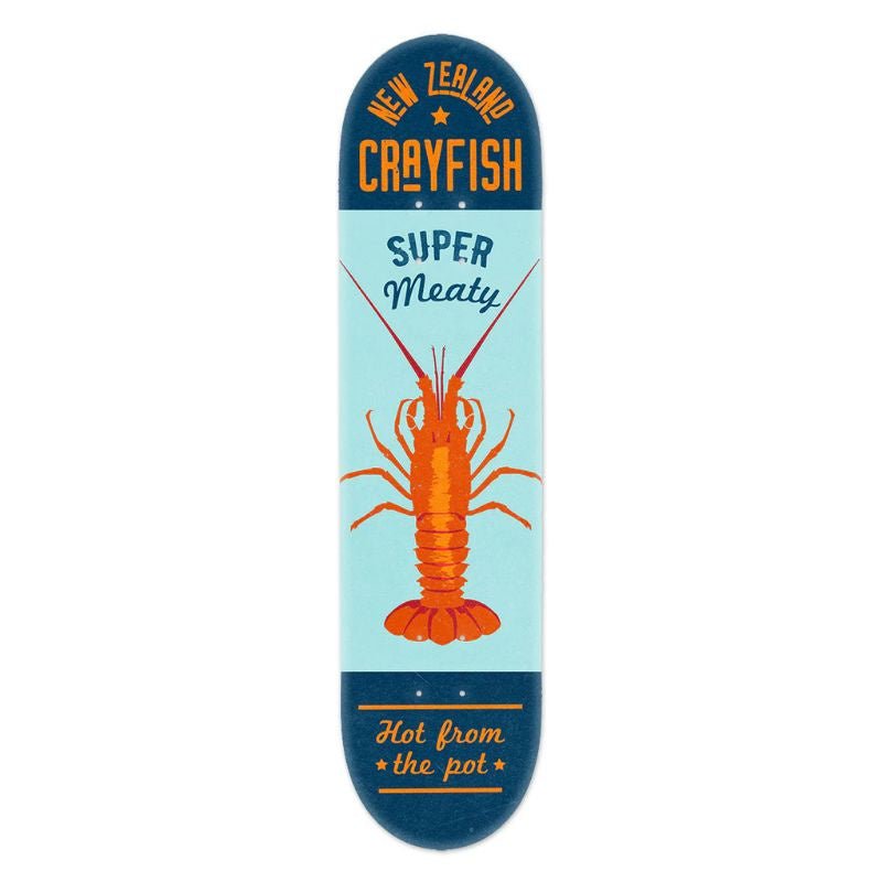 NZ Seafood Crayfish Skateboard Deck - Cove. Beach Essentials
