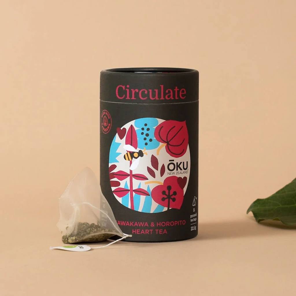 OKU | Tea Tube / Circulate / 15 teabags - Cove. Beach Essentials