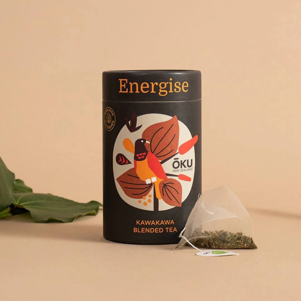 OKU | Tea Tube / Energise / 15 teabags - Cove. Beach Essentials