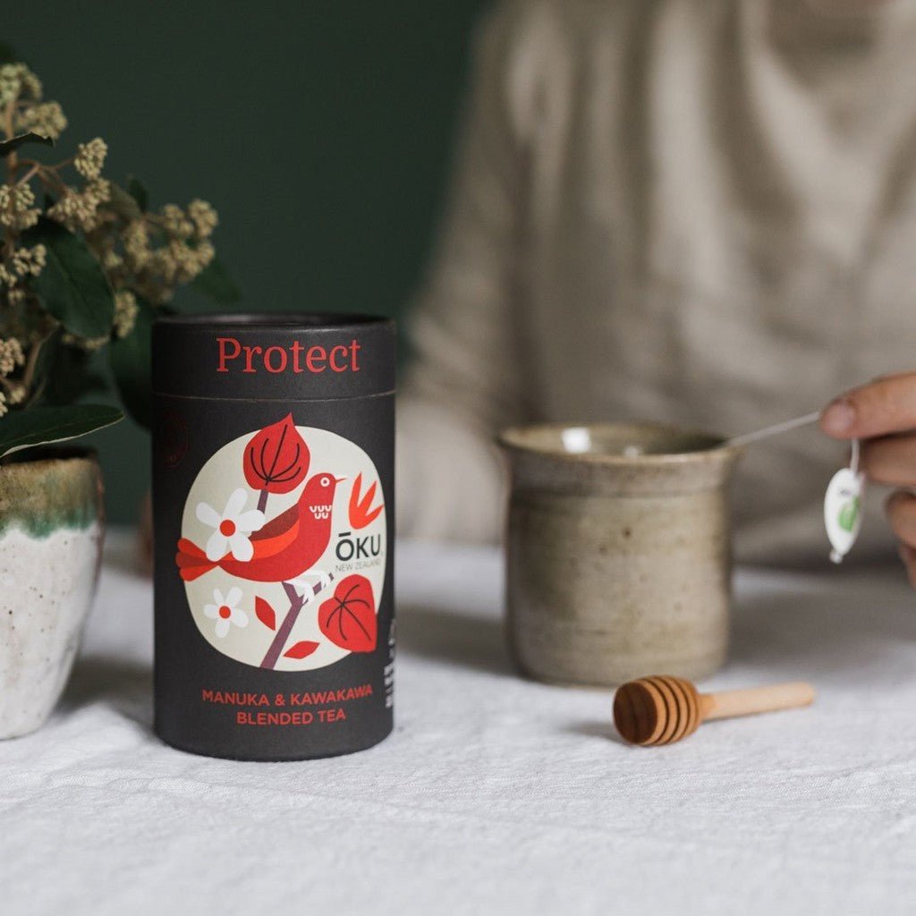 OKU | Tea Tube / Protect / 15 teabags - Cove. Beach Essentials
