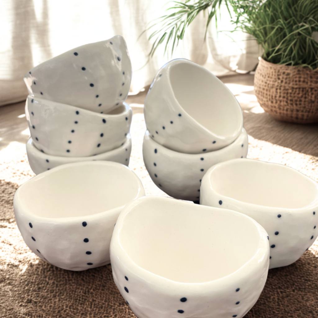 Opito Bay Salt Bowls With Little Kina Salt Spoon Each - Cove. Beach Essentials