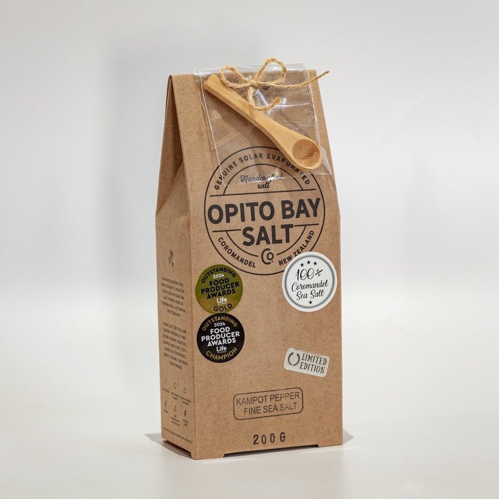 Opito Bay Salt | Kampot Black Pepper Sea Salt Addiction Pack 160g - Cove. Beach Essentials