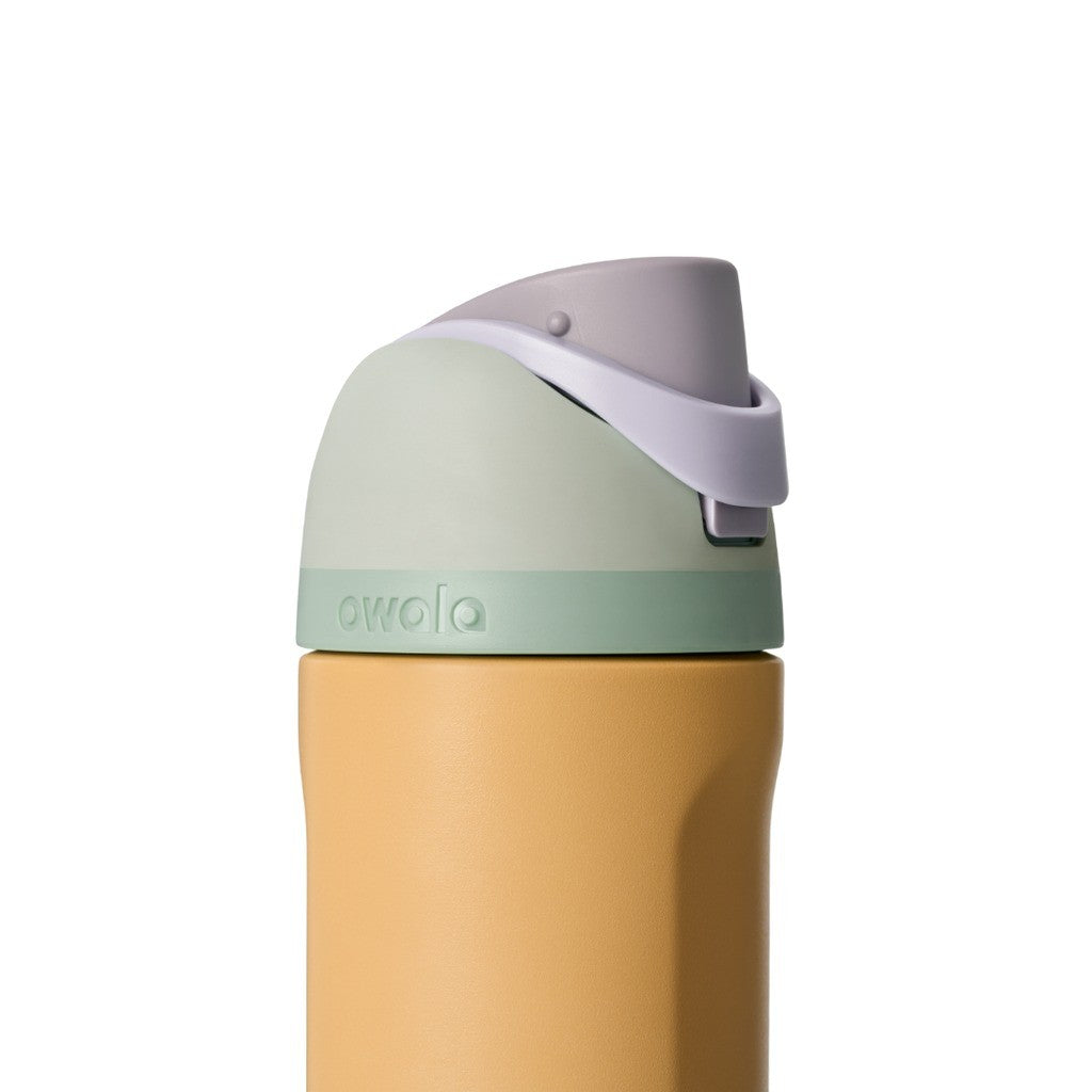 Owala FreeSip Water Bottle 710ml Beachfront with the carry loop up