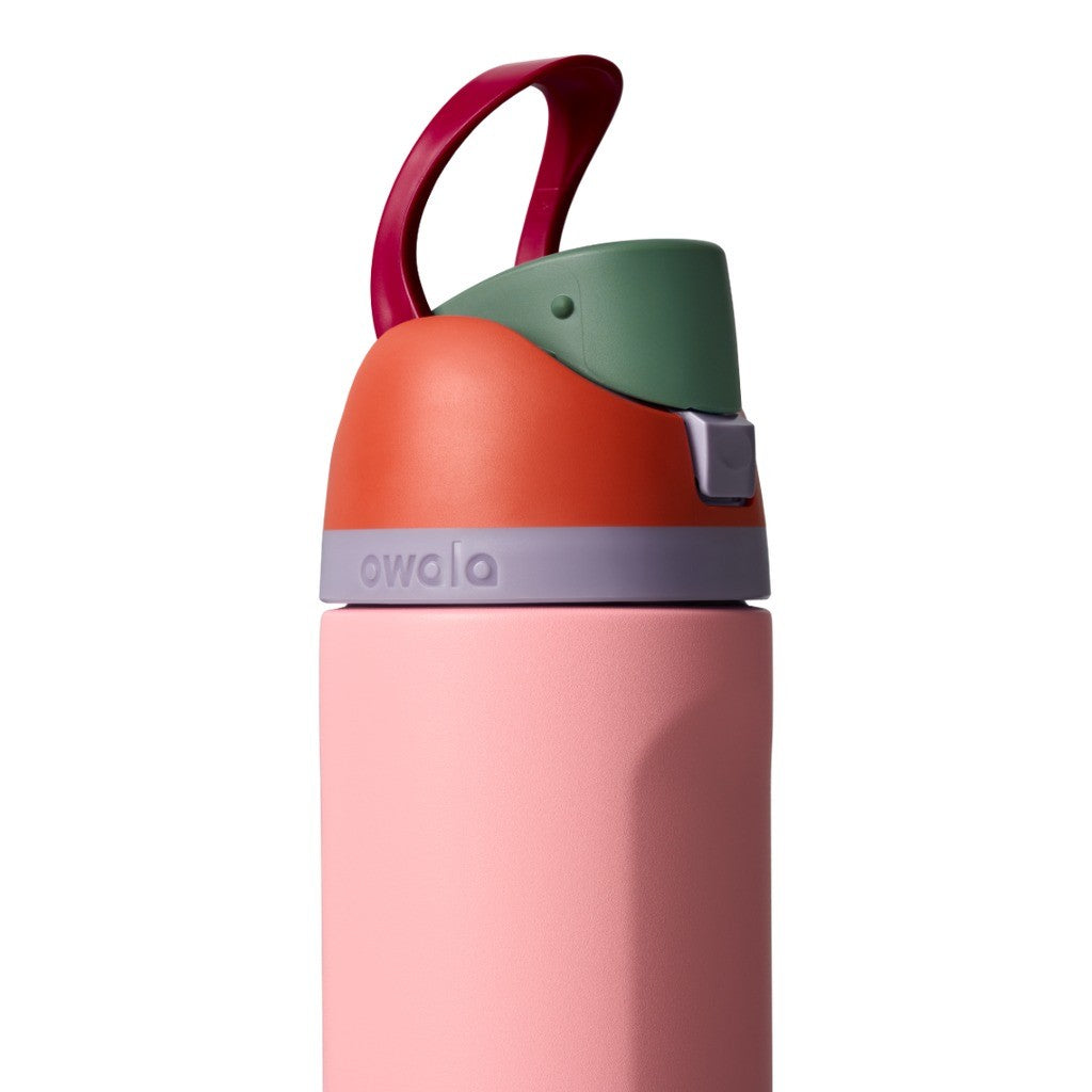 Owala FreeSip Water Bottle 710ml Sugar High with the carry loop up