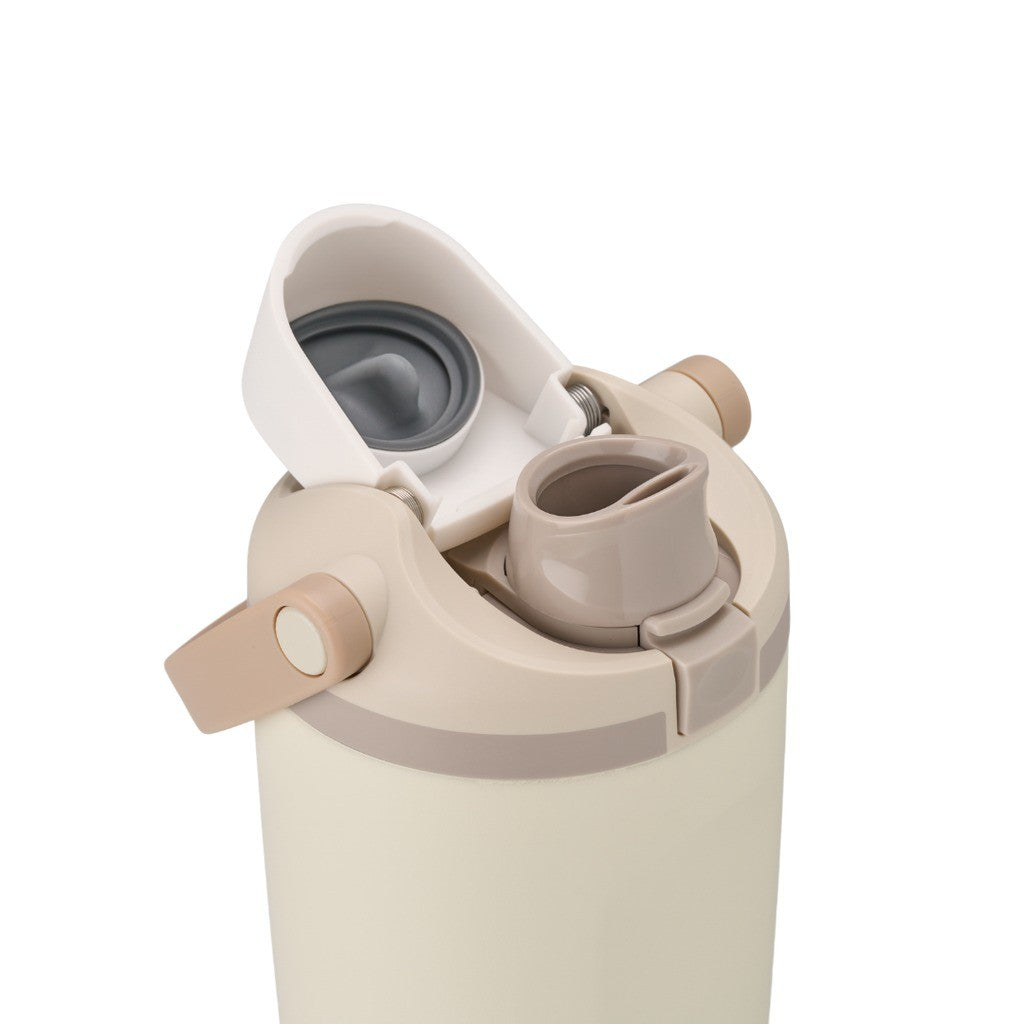 Owala FreeSip Sway Water Bottle 1185ml Lightly Toasted lid open, showing the FreeSip spout