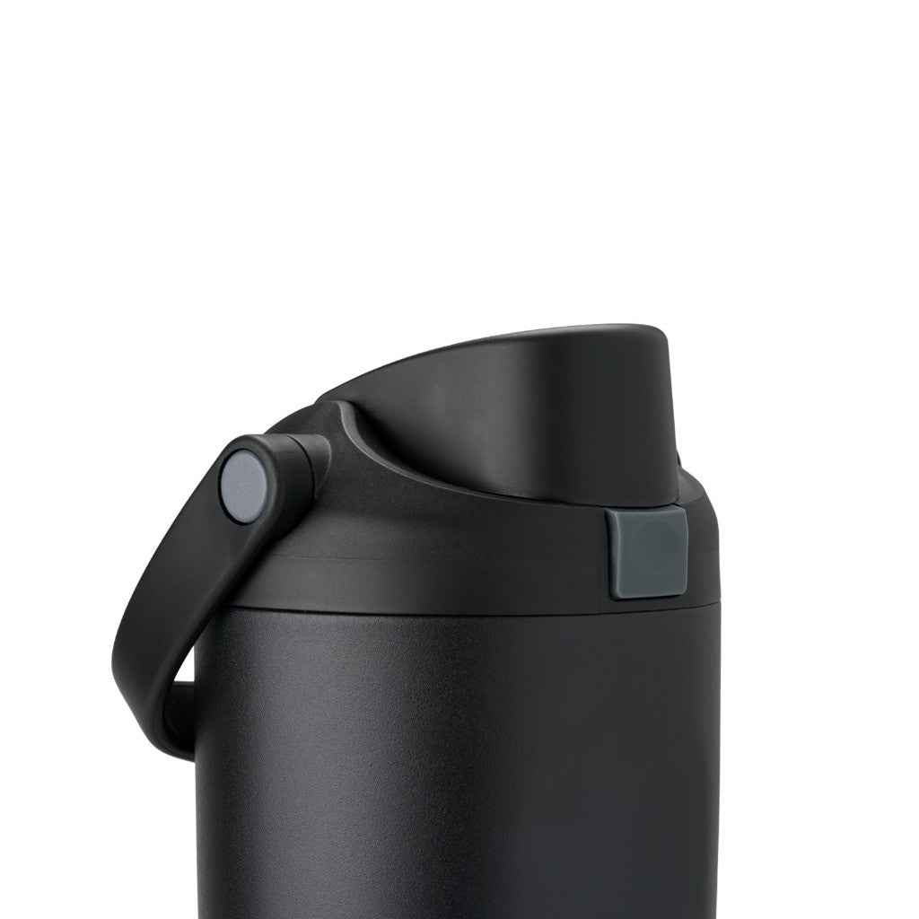 Owala FreeSip Sway Water Bottle 1185ml Very, Very Dark lid closed, close-up