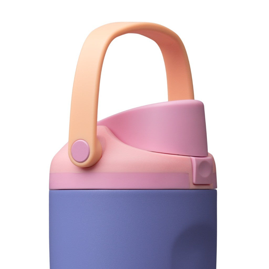Owala FreeSip Sway Water Bottle 530ml Wild Child with the carry handle up
