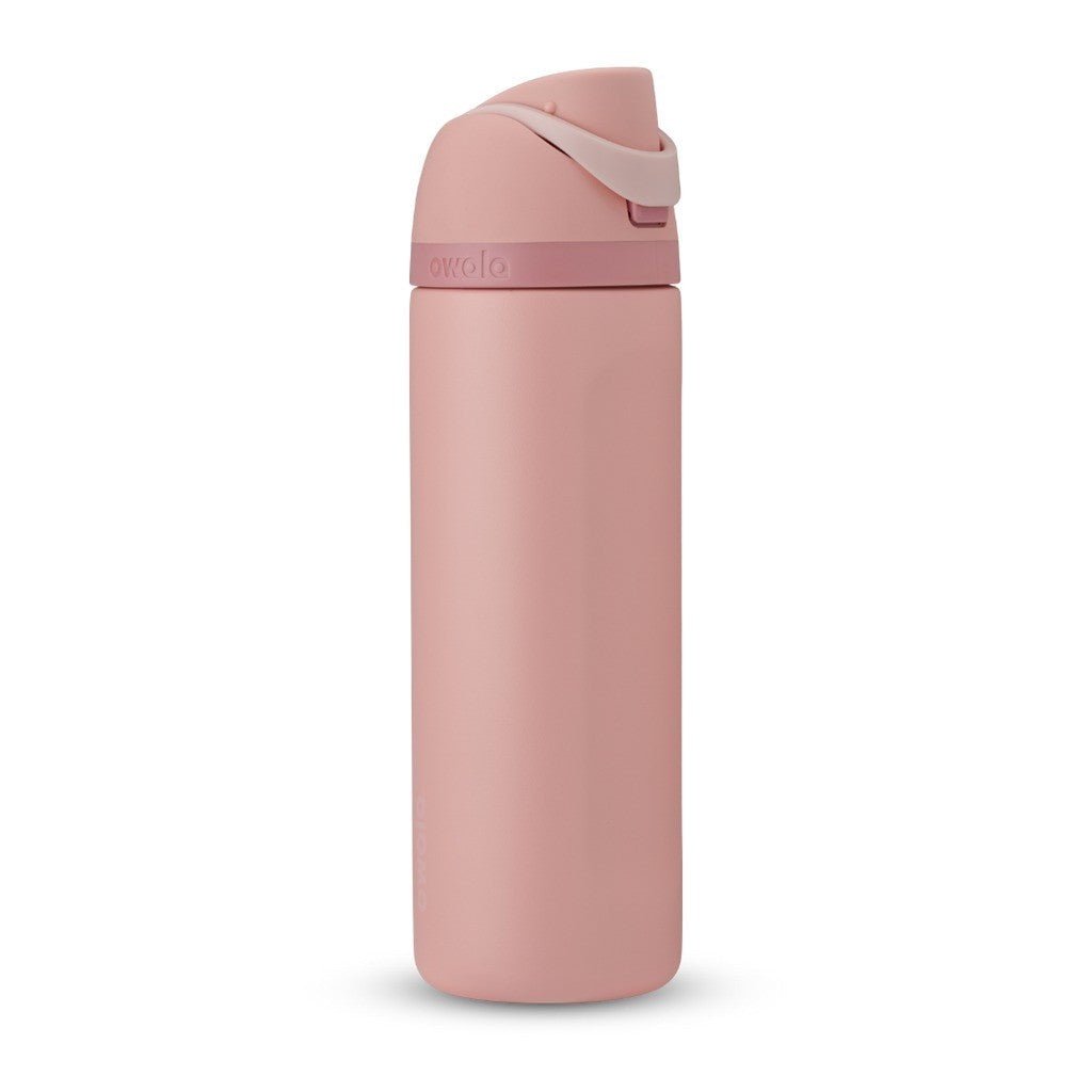 Owala FreeSip Water Bottle 710ml Rose Quartz on white