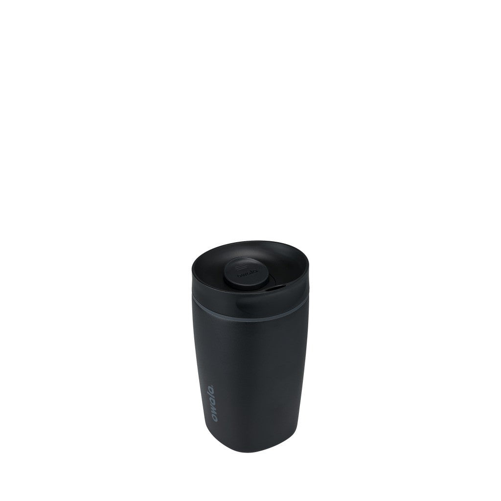 Owala SmoothSip Slider Travel Mug 355ml Very, Very Dark on white