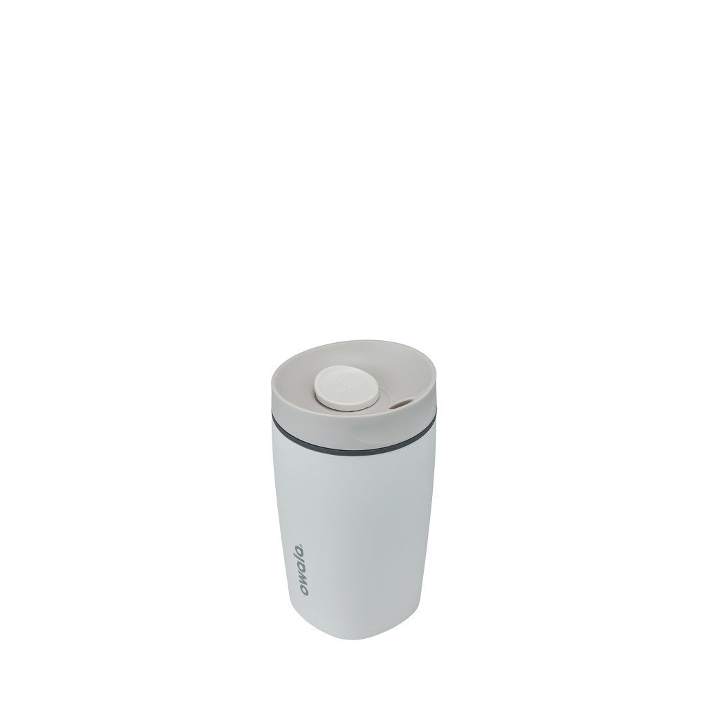 Owala SmoothSip Slider Travel Mug 355ml Shy Marshmallow - Cove. Beach Essentials