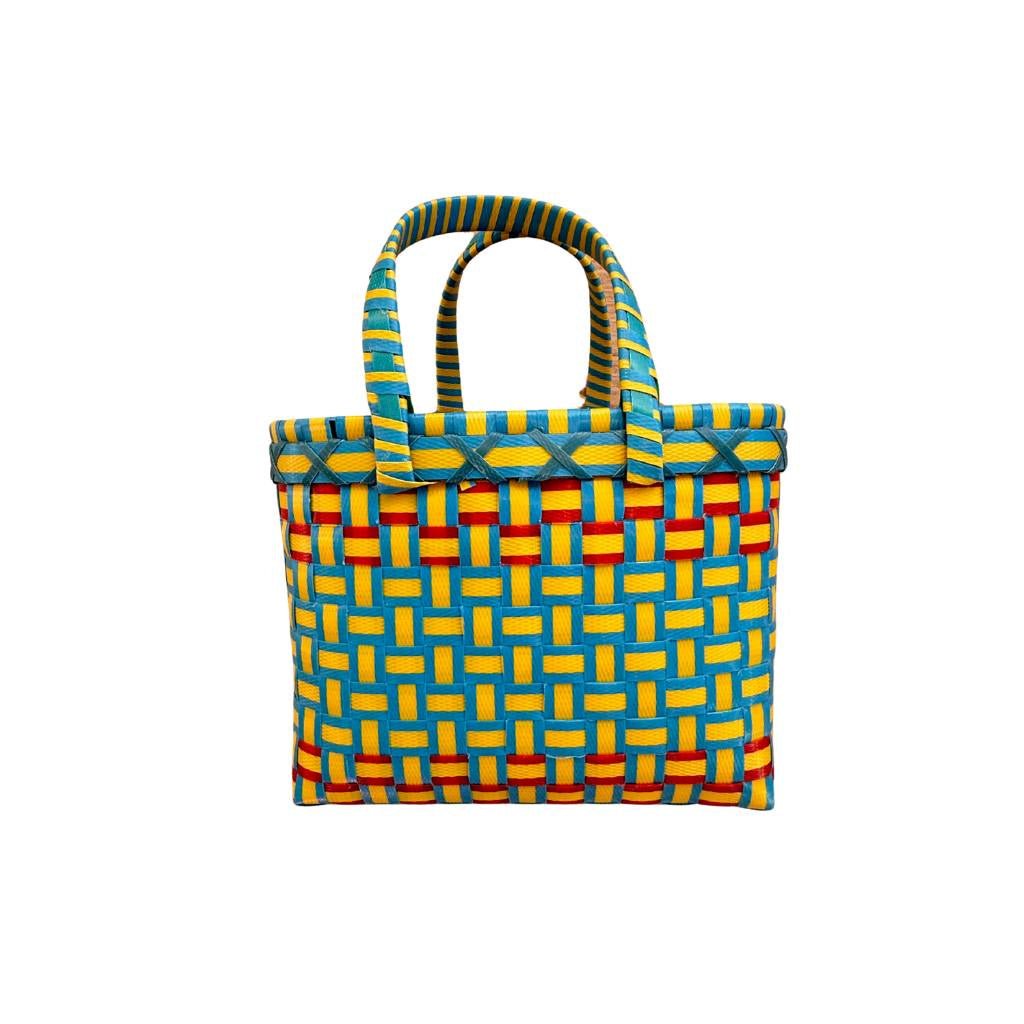 Pāli | Market Basket – X-Mini - Blue & Yellow - Cove. Beach Essentials