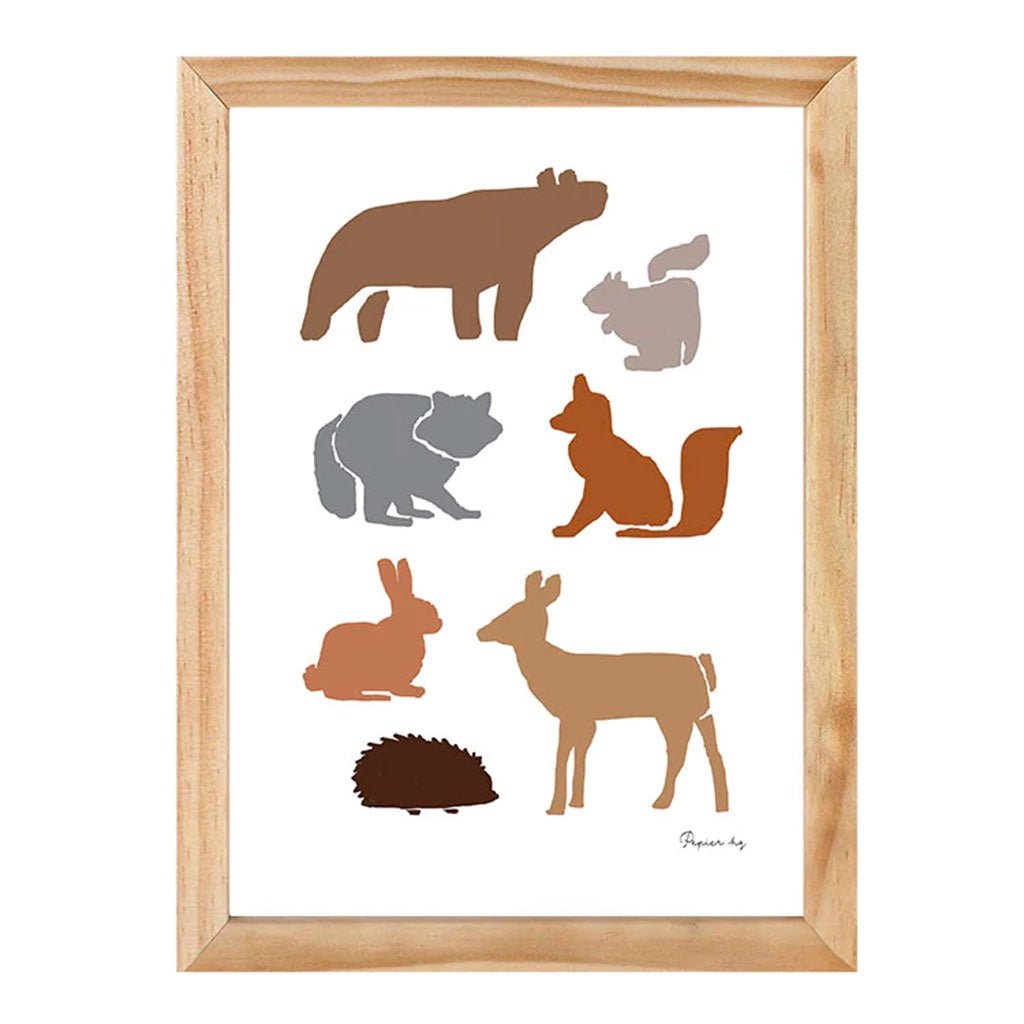 Papier HQ Animal Woodland A3 Print Framed - Cove. Beach Essentials