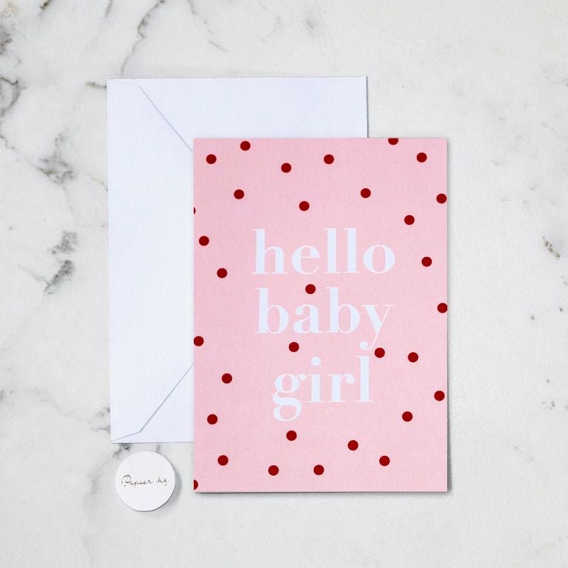 Papier HQ | Hello Baby Girl Greeting Card - Cove. Beach Essentials