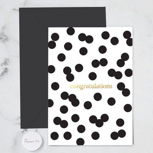 Papier HQ Polka Dot Congrats Greeting Card - Cove. Beach Essentials