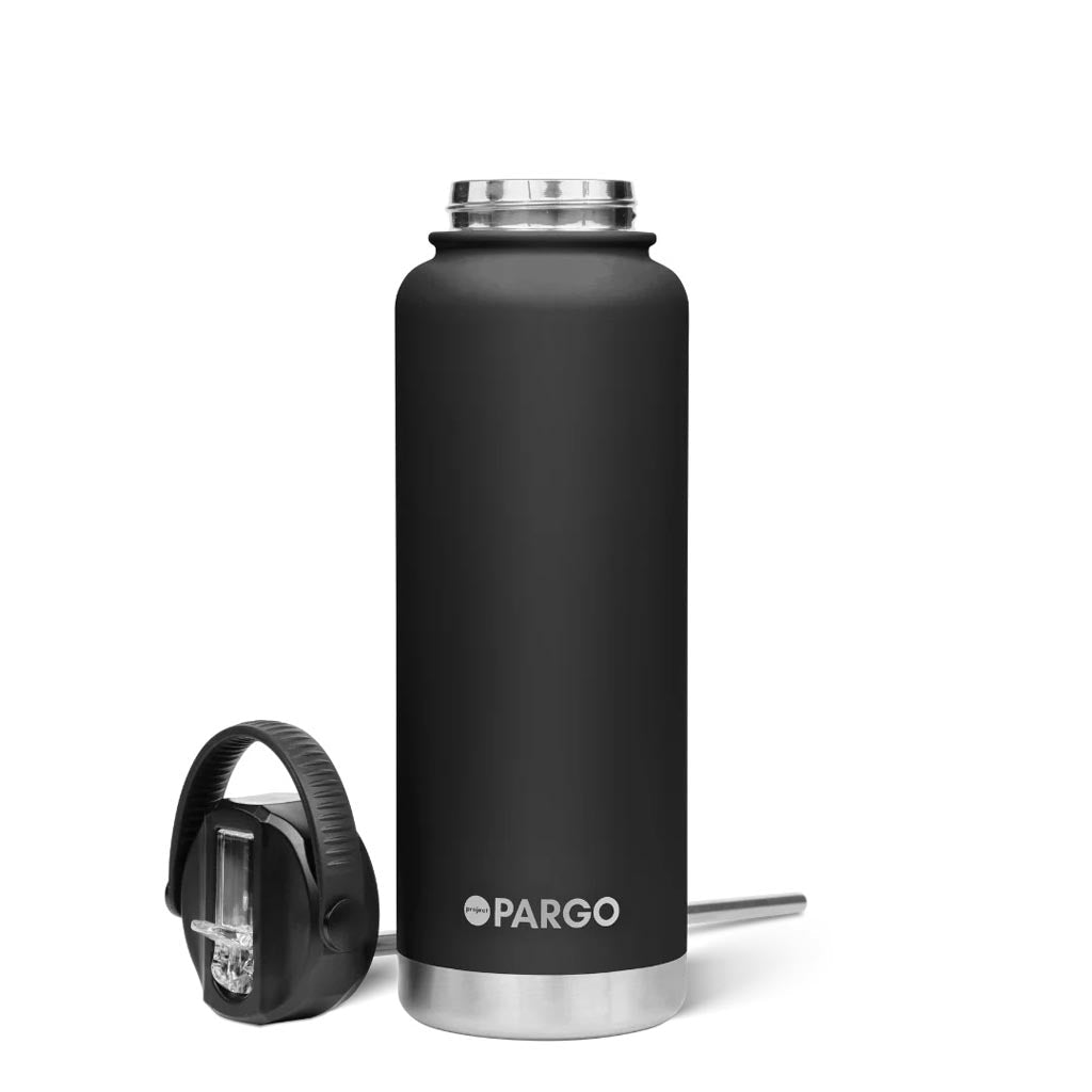 PARGO | 1200ml Sports Bottle - MIDNIGHT Black - Cove. Beach Essentials