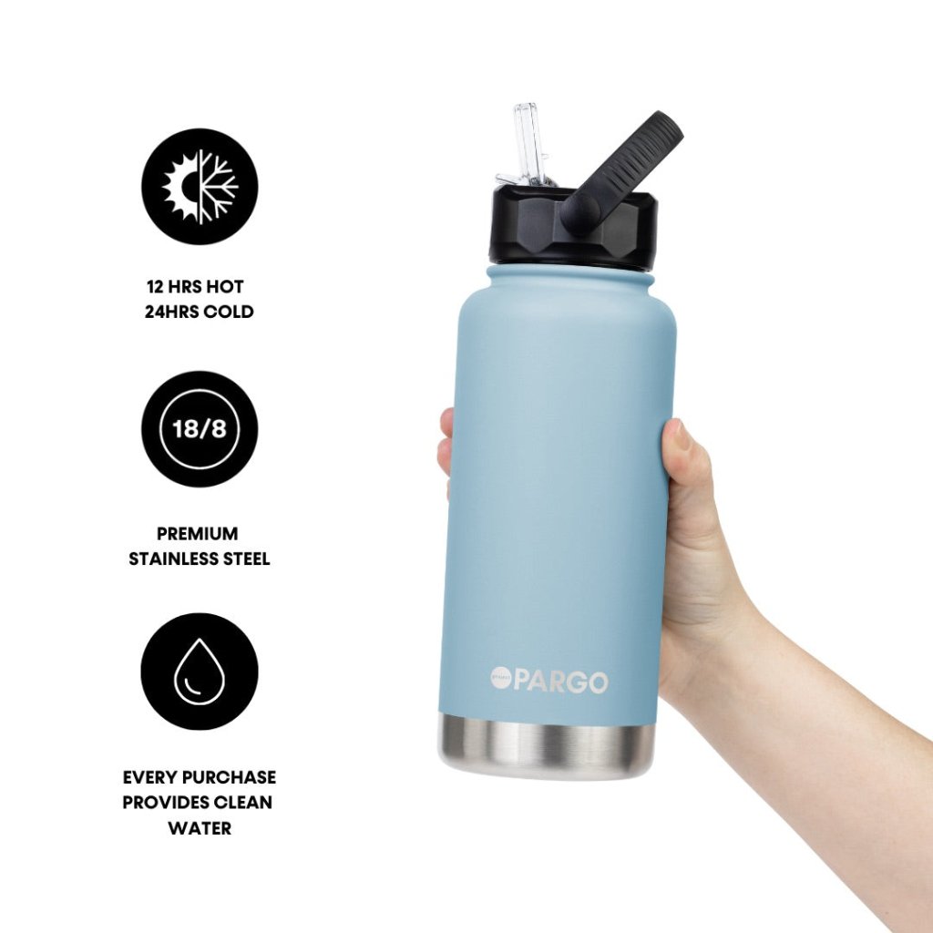 PARGO | 950ml Sports Bottle - BAY BLUE - Cove. Beach Essentials