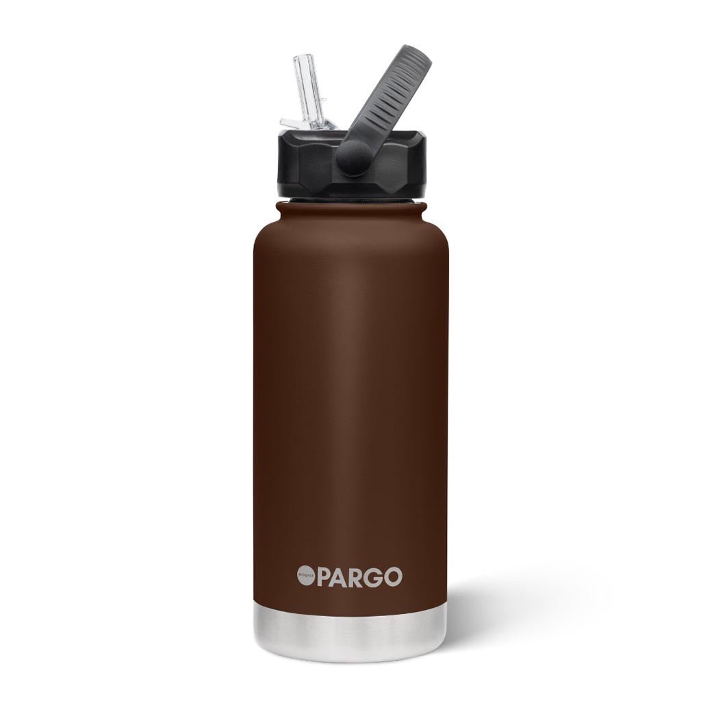 PARGO | 950ml Sports Bottle - CHOCOLATE BROWN - Cove. Beach Essentials