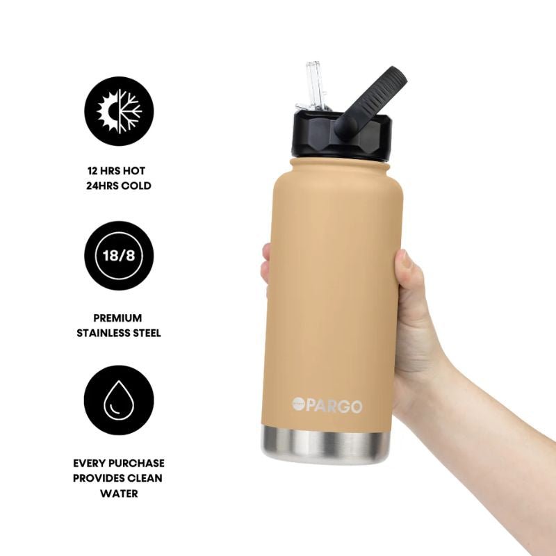 PARGO | 950ml Sports Bottle - DESERT SAND - Cove. Beach Essentials