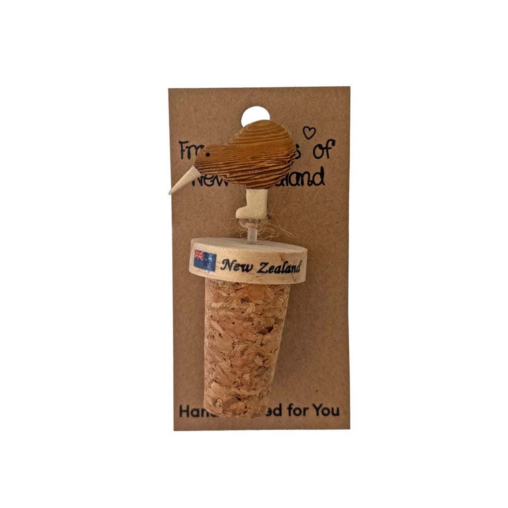 Kiwi bottle cork in packaging, alternate design