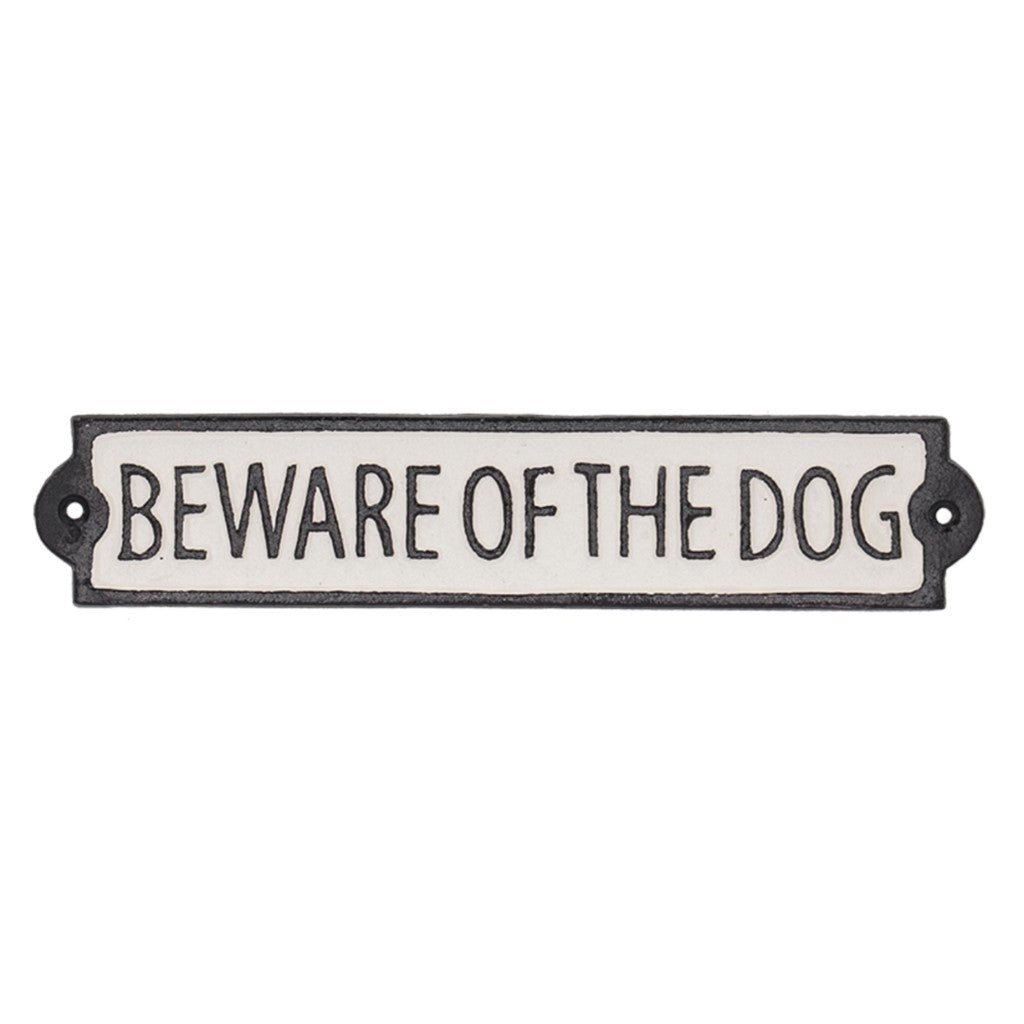 Parnell & Co | Cast Iron Sign 'Beware of the Dog' 21x5x1cm - Cove. Beach Essentials
