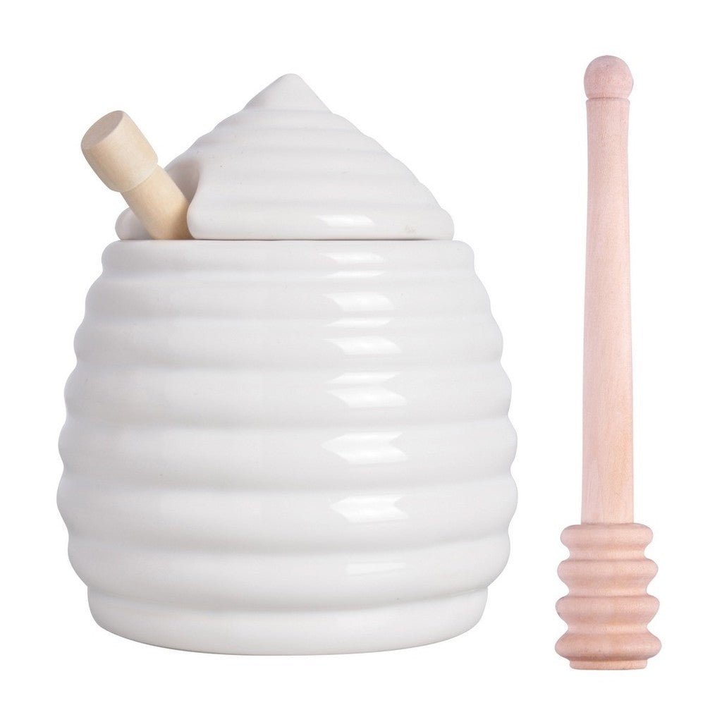 Parnell &amp; Co | Ceramic Honey Pot with Dipper - Cove. Beach Essentials