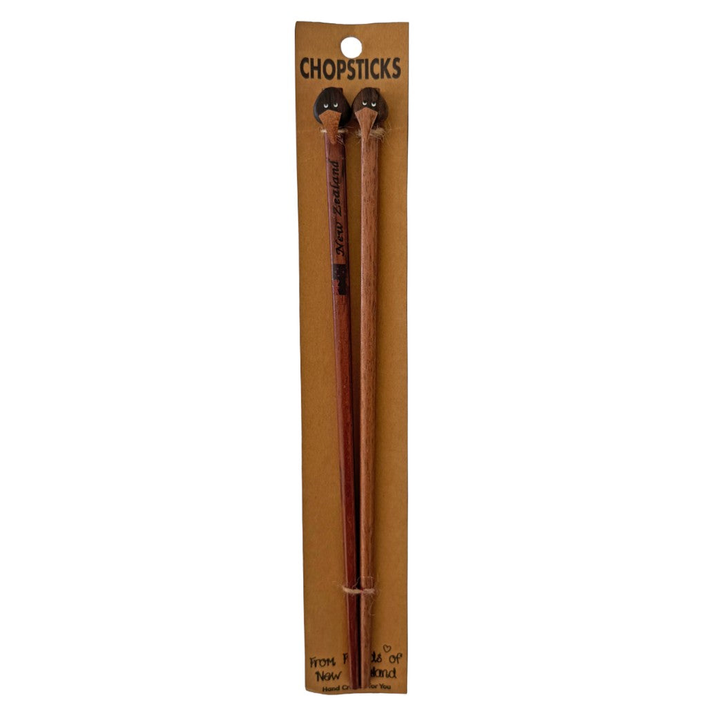 Kiwi chopsticks in packaging, front view