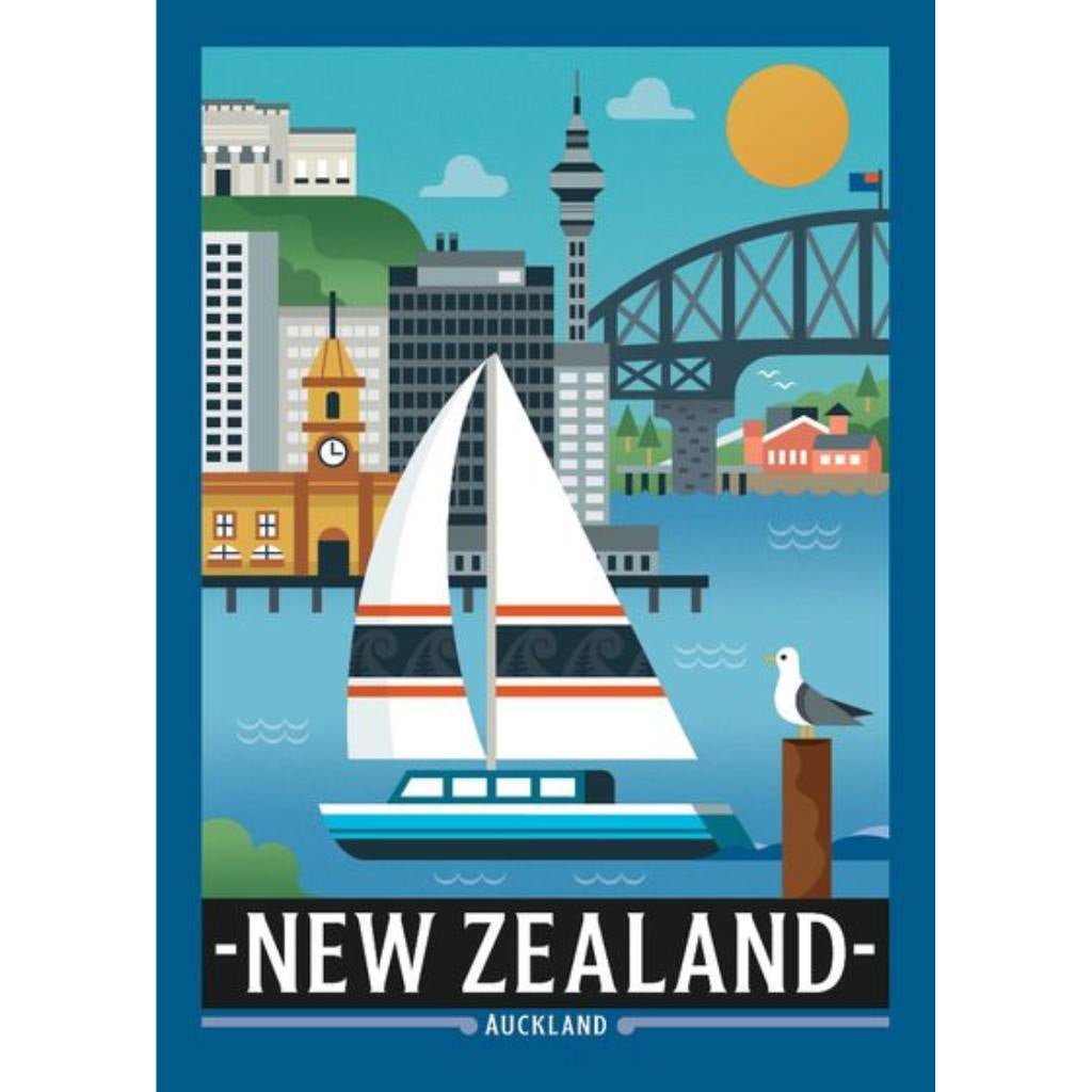 Pikitia Tea Towel | Auckland Sails - Cove. Beach Essentials