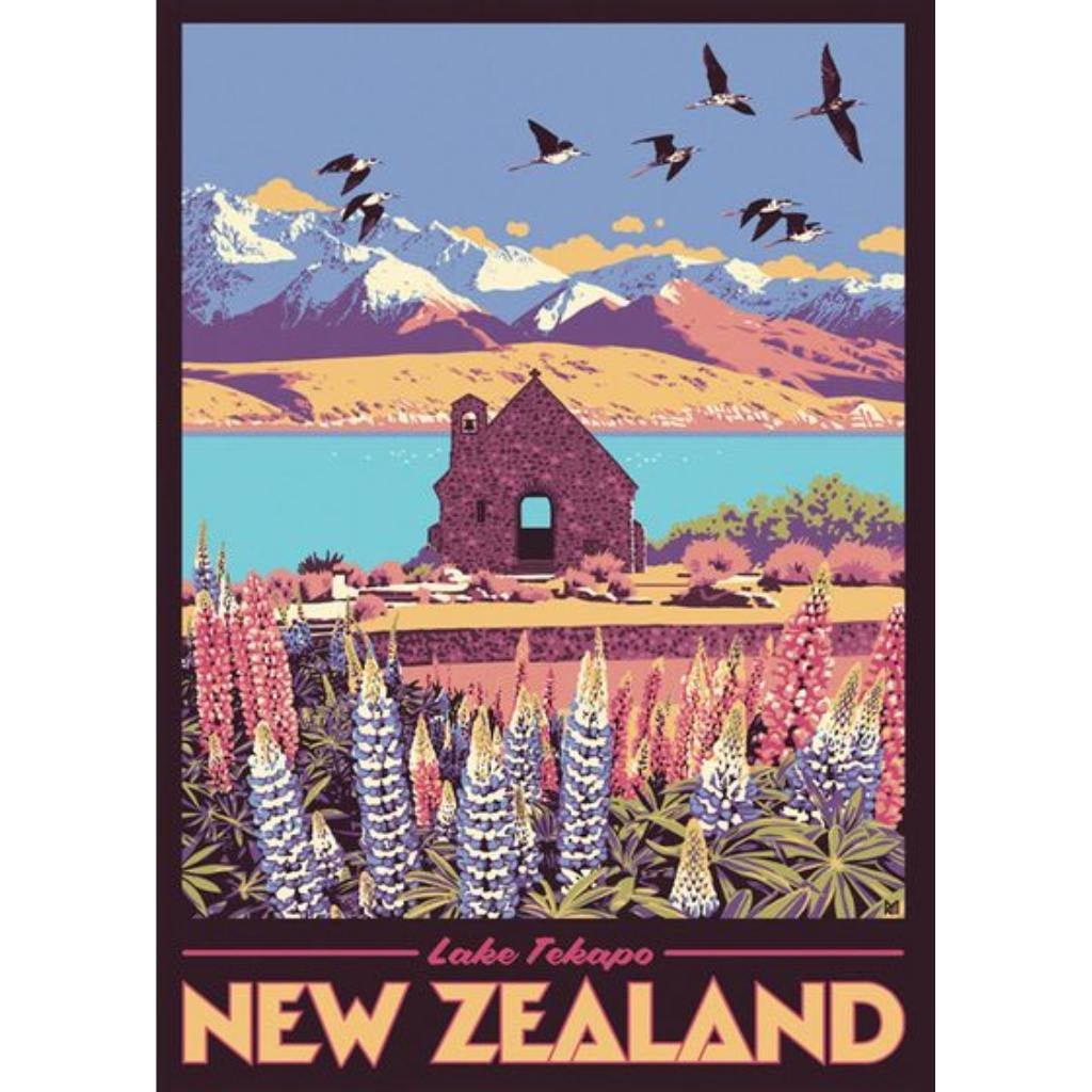 Pikitia Tea Towel | NZ Lake Tekapo - Cove. Beach Essentials