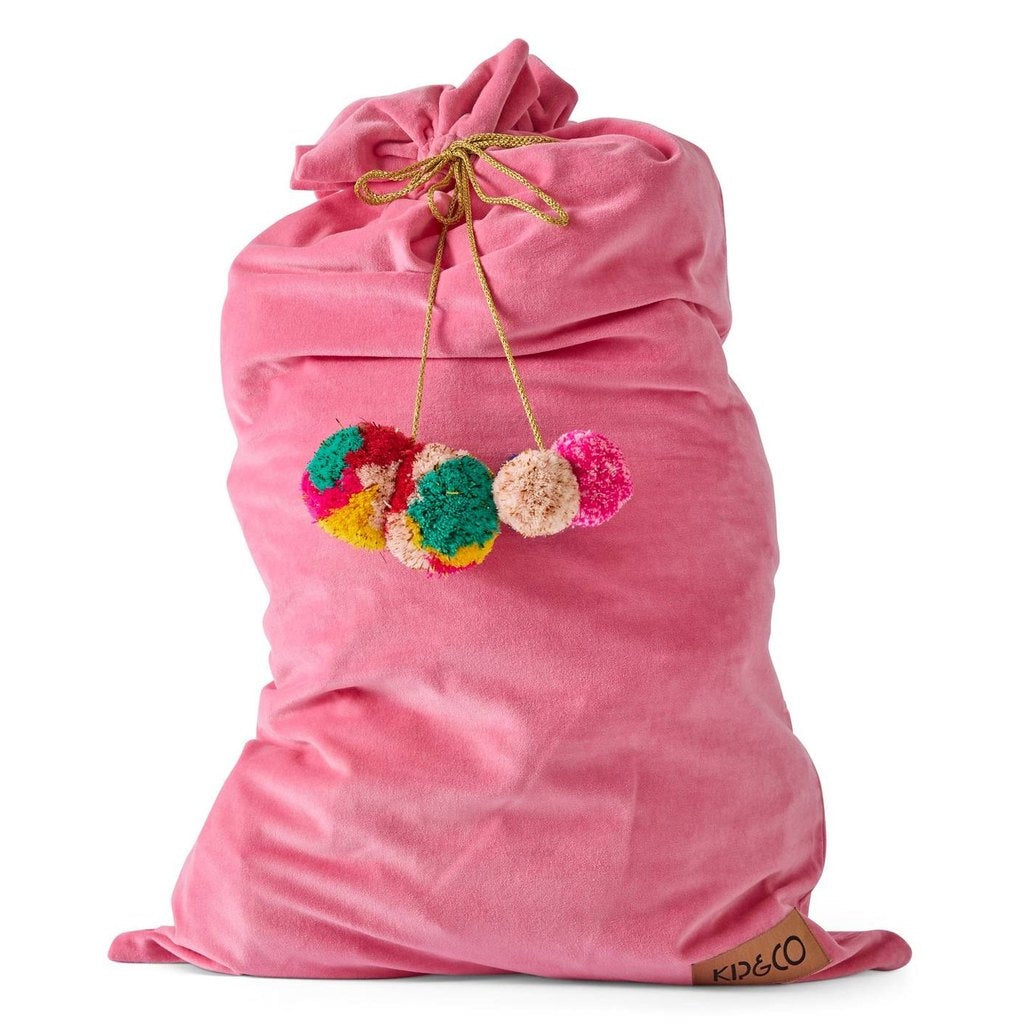 Kip &amp; Co | Pinky Velvet Santa Sack