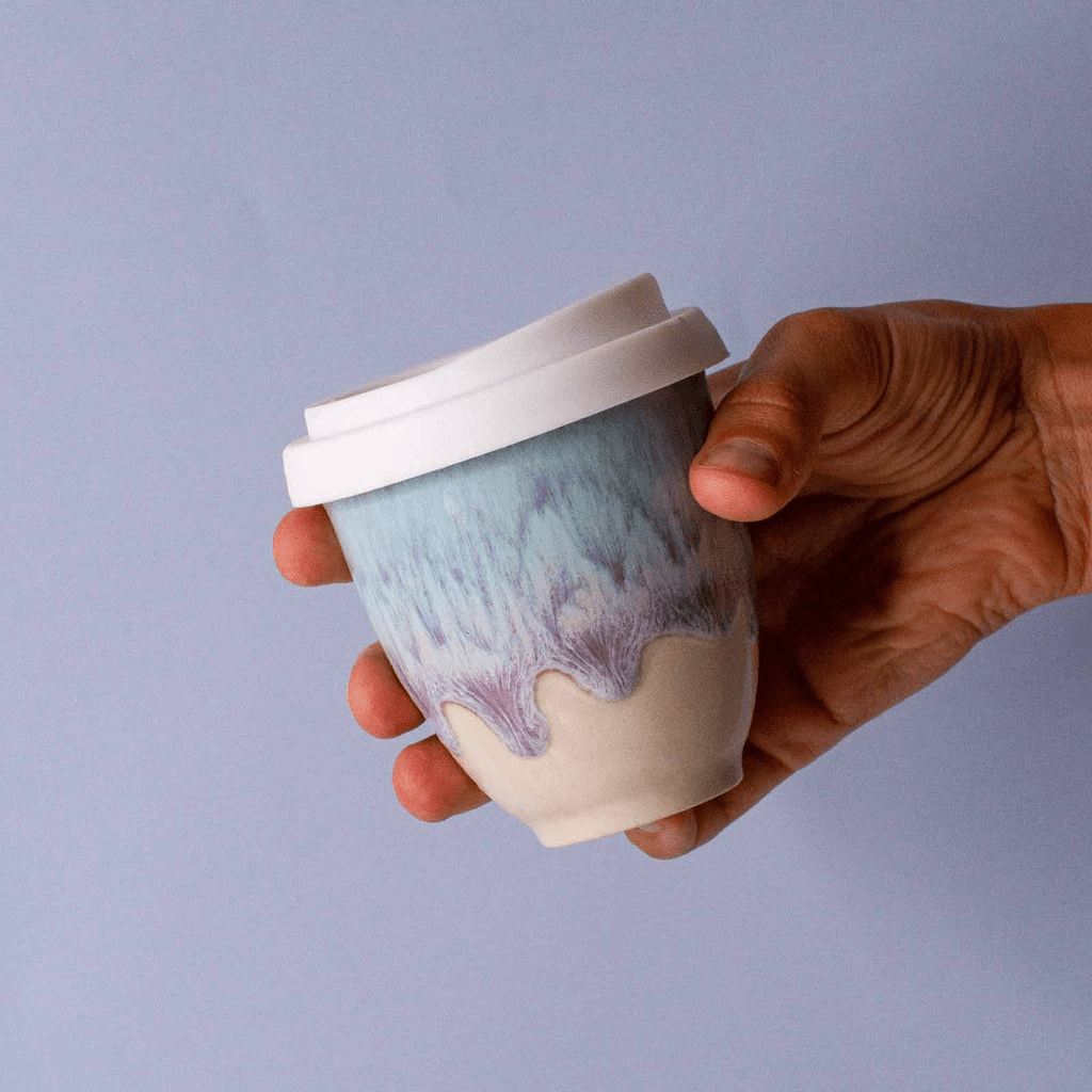 Pottery for the Planet | 4oz Piccolo Travel Cup - Angelic - Cove. Beach Essentials