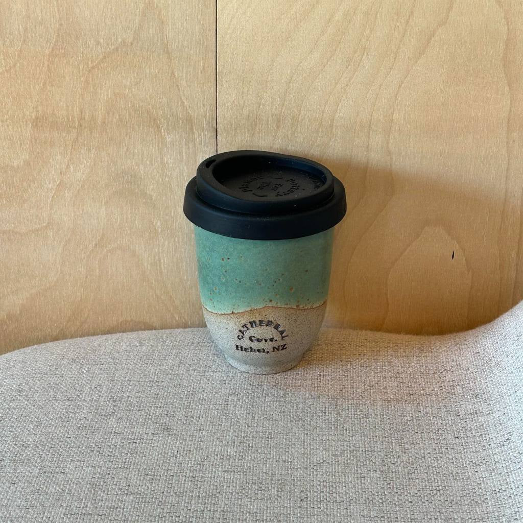 Pottery for the Planet | Cathedral Cove Medium 8oz Travel Cup - Forest Moss - Cove. Beach Essentials