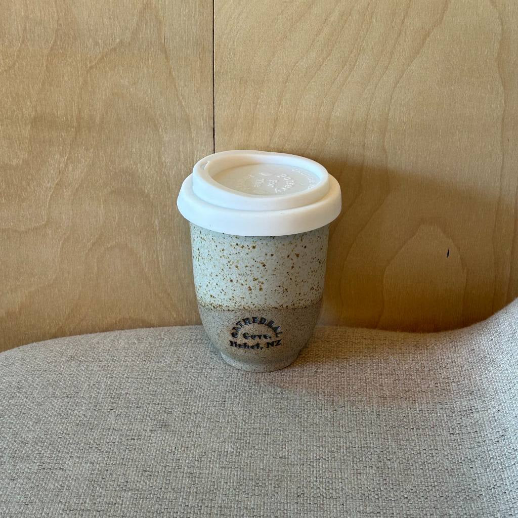 Pottery for the Planet | Cathedral Cove Medium 8oz Travel Cup - Sandy - Cove. Beach Essentials
