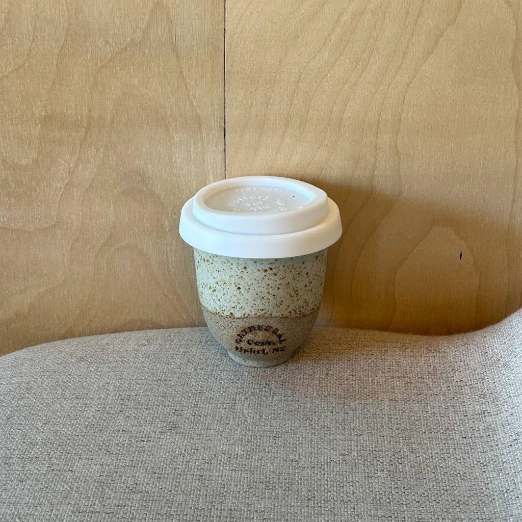 Pottery for the Planet | Cathedral Cove Small 6oz Travel Cup - Sandy - Cove. Beach Essentials