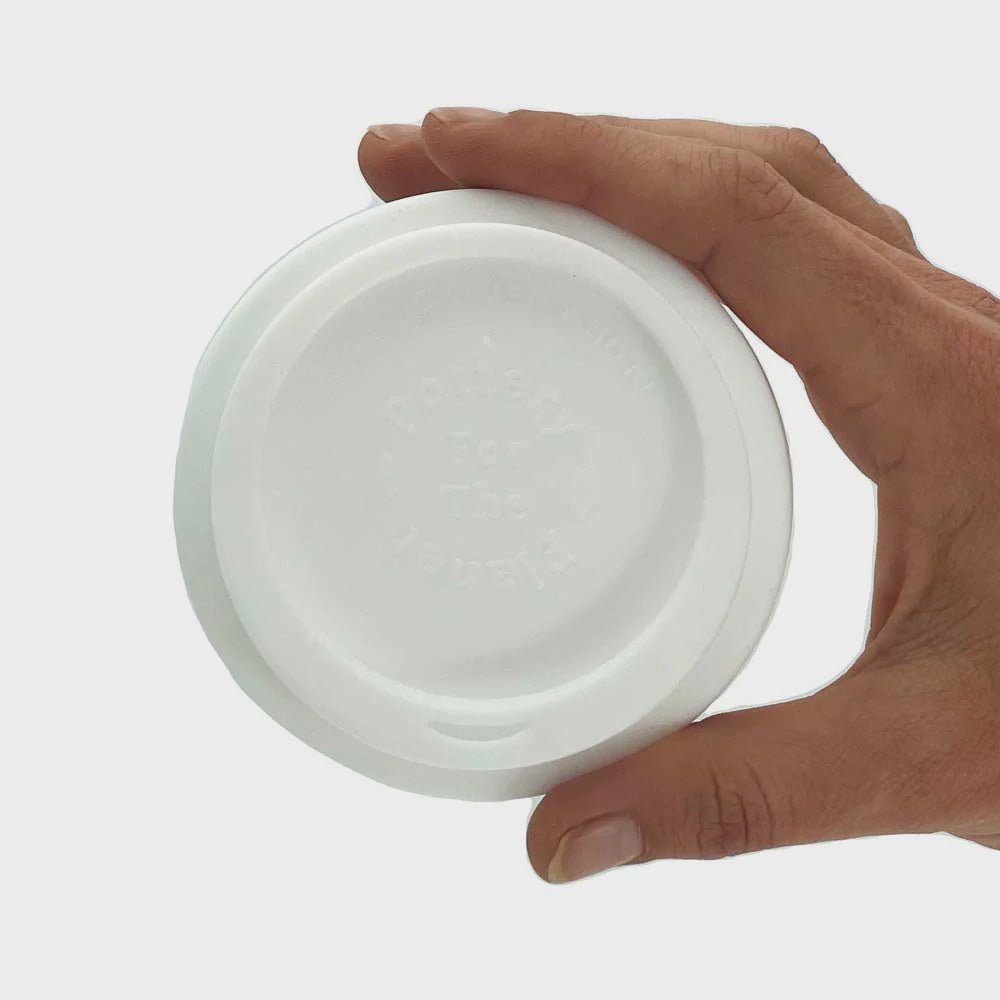 Pottery for the Planet | Replacement Travel Cup Lid Regular White - Cove. Beach Essentials